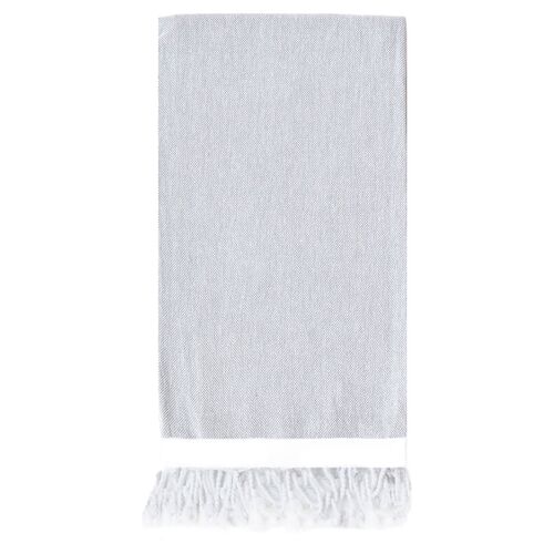 Basic Single-Stripe Towel, Light Gray~P77541998