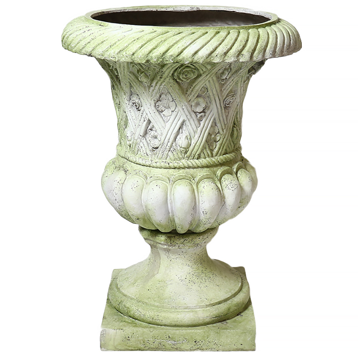 32" Lucio Planter, White Moss One Kings Lane