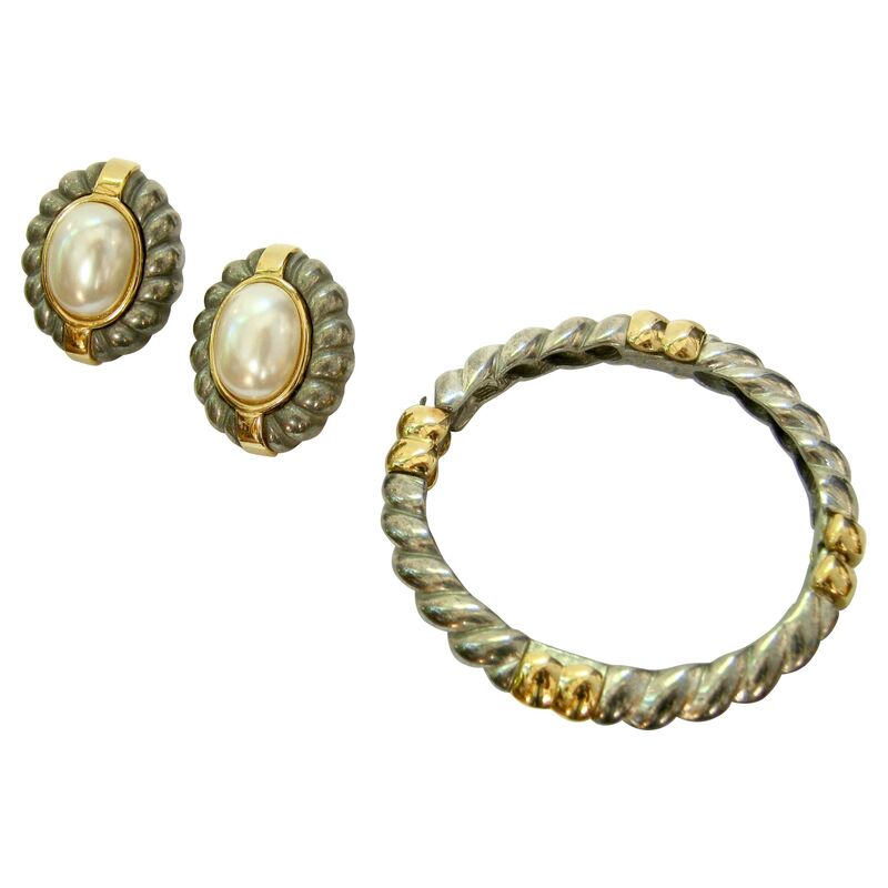 Givenchy Two-Tone Bracelet & Earring Set