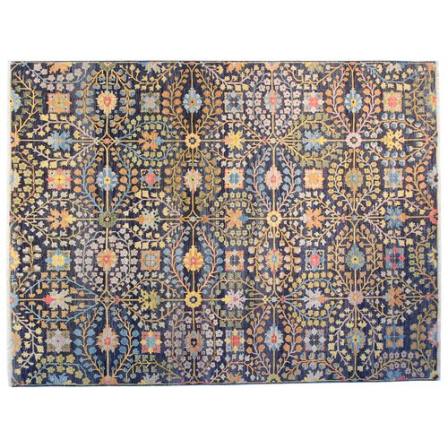 Kerman Rug, Blue, 12x15