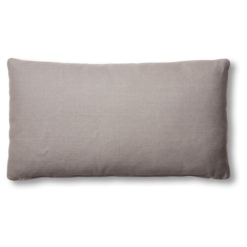 Ada Long Lumbar Pillow, Light Gray Linen~P77483413