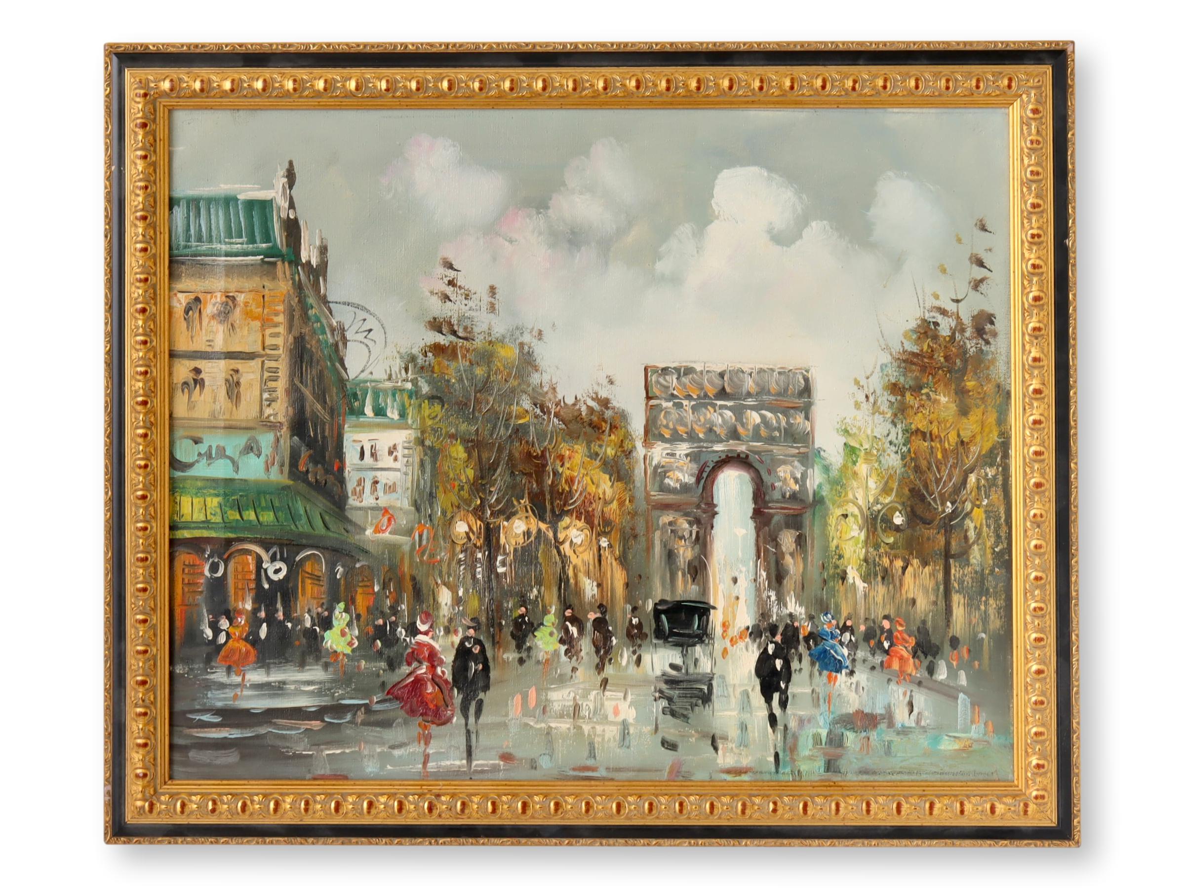 Midcentury French Paris Oil Painting~P77680769