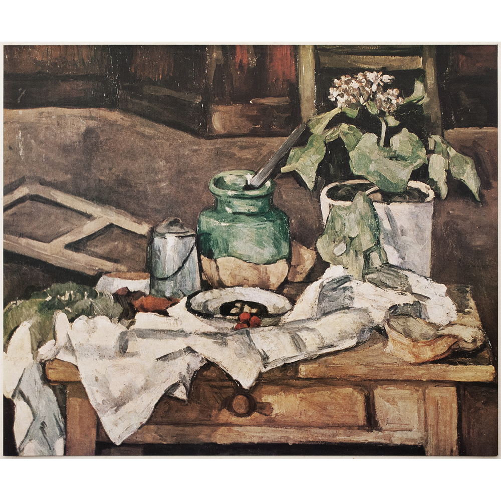 1940s Cézanne, Pot of Flowers on Table~P77583772