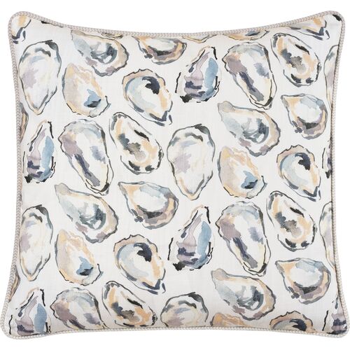 Montauk 20x20 Oyster Pillow, White/Pastel