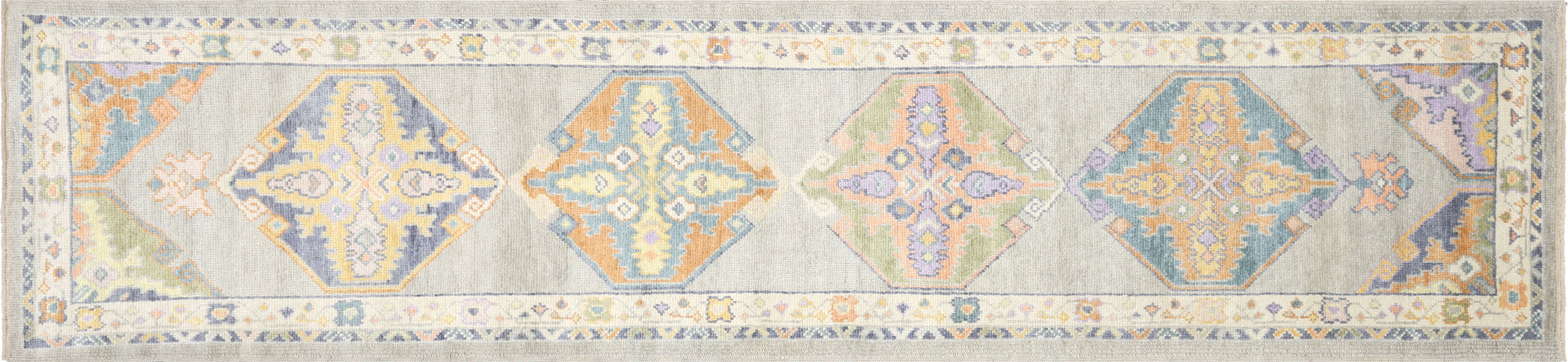 1960s Turkish Oushak Runner -2'9 x 11'8"