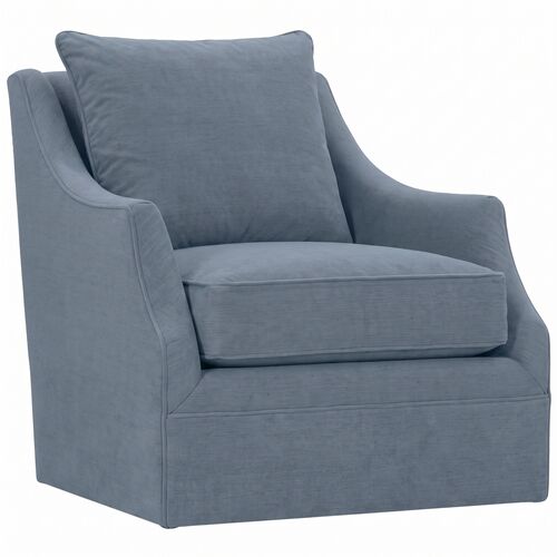 Marlowe Swivel Chair, Performance Linen-Blend Marlowe Swivel Chair, Performance Linen-Blend