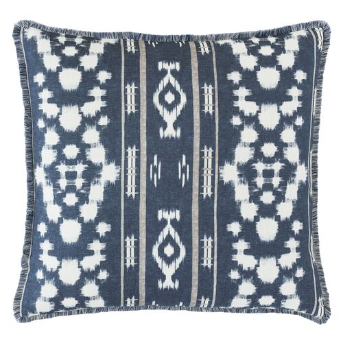 Allegra Ikat Pillow, Indigo