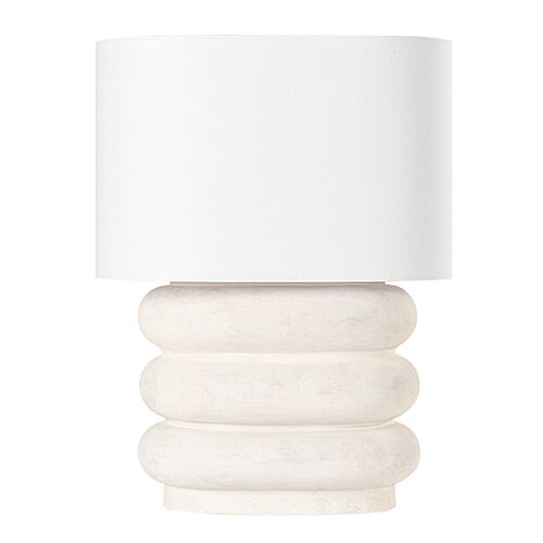 Annika 25" Ceramic Table Lamp, Ivory