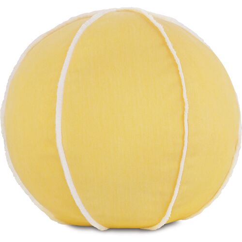 Lilo 12" Outdoor Ball Pillow, Marigold/White~P77646579