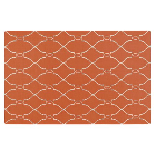 Pippa Flat-Weave Rug, Paprika~P75247330