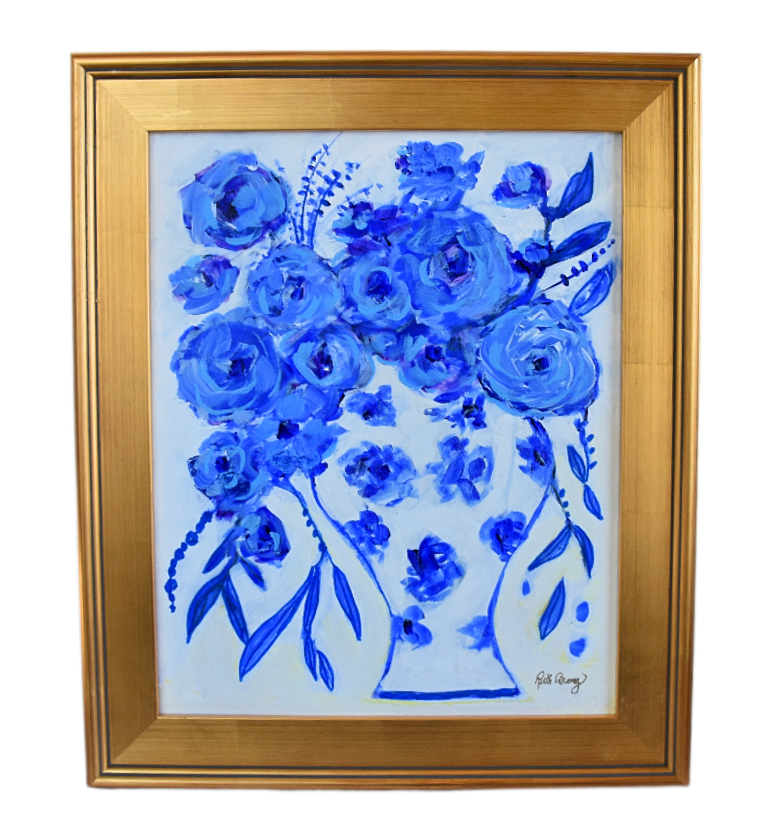 Blue & White Flowers/Vase, Ruth Arnez~P77737981