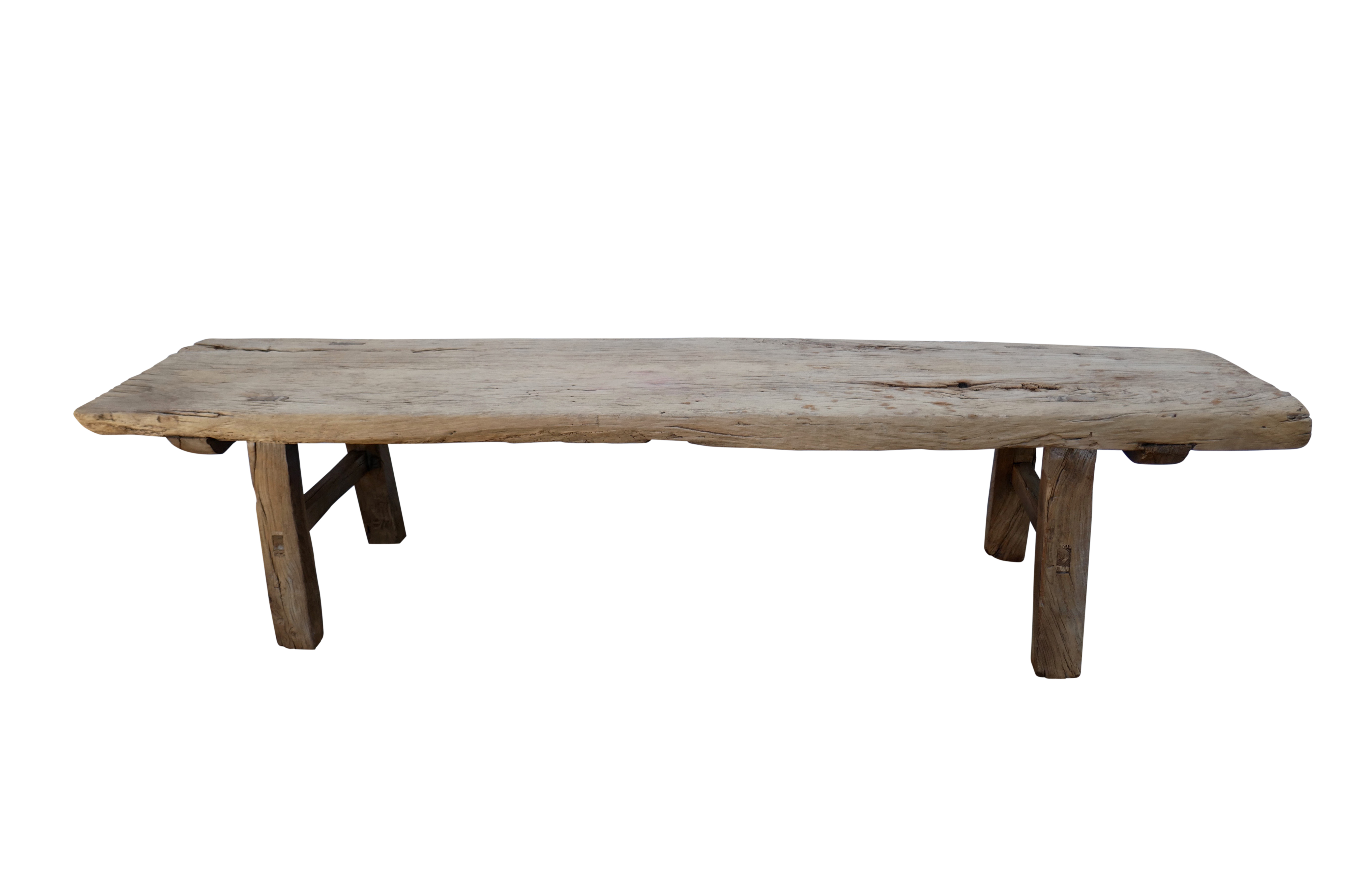 Antique Elmwood Rustic Bench/Table~P77668053