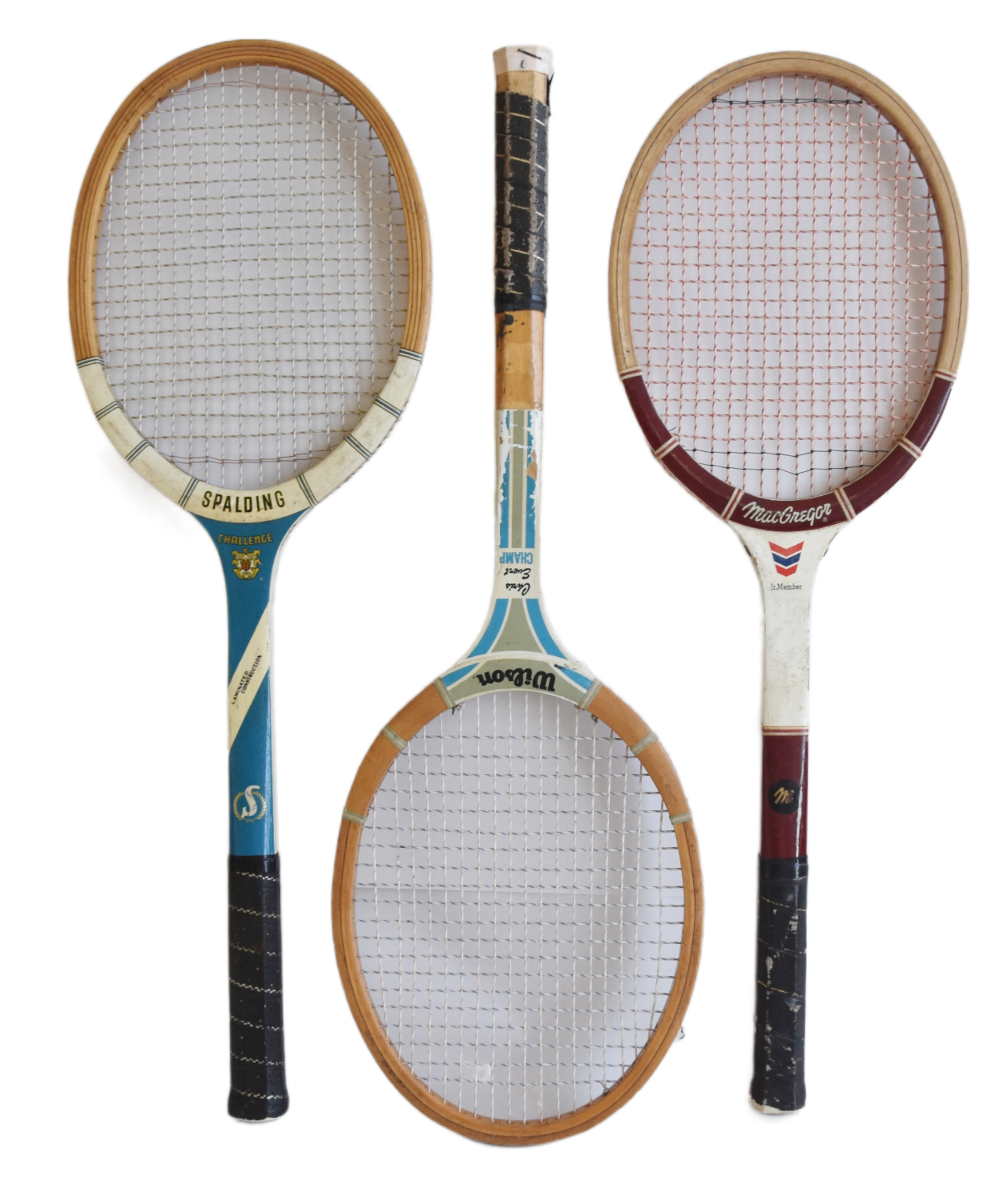 Vintage Decorative Tennis Racquets, S/3~P77672453