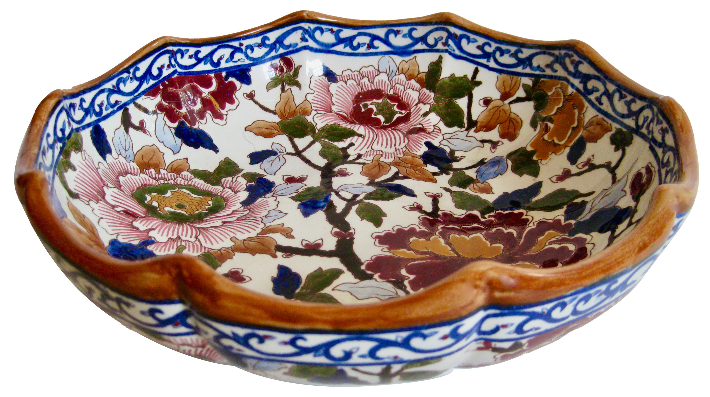 Gien French Faience Peonies Bowl~P77667710