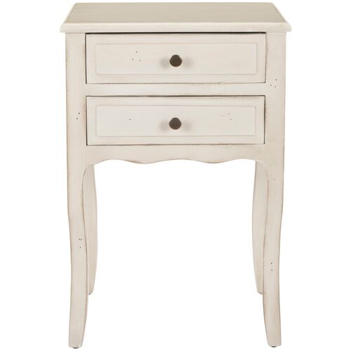 Lawrence Nightstand, Distressed White~P40984582