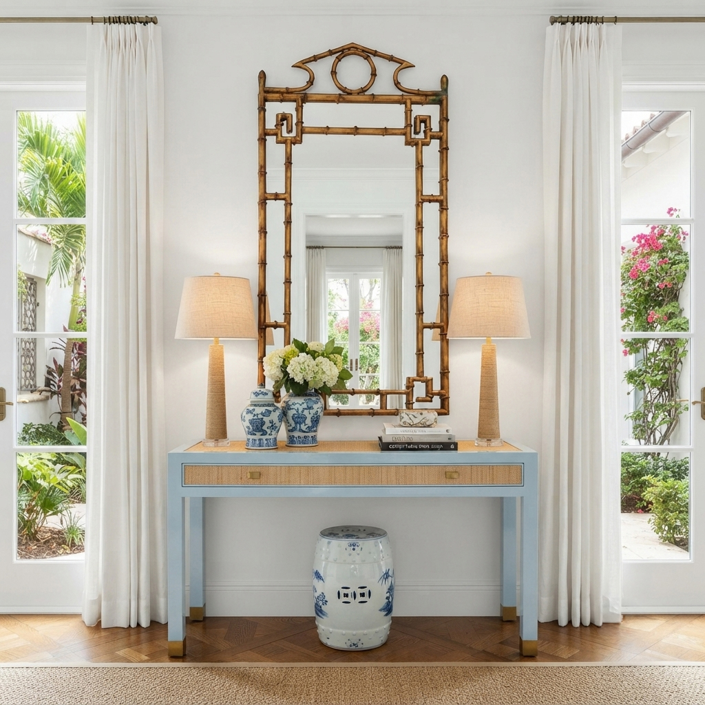Arlo Bamboo Pagoda Wall Mirror, Antique Gold | One Kings Lane