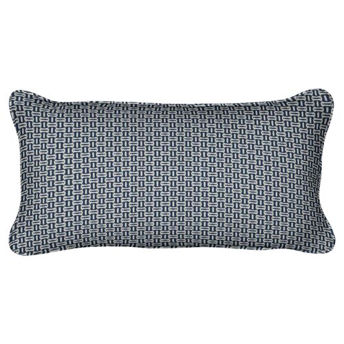 Aiken 12x20 Knit Lumbar Pillow, Navy/White~P77655914