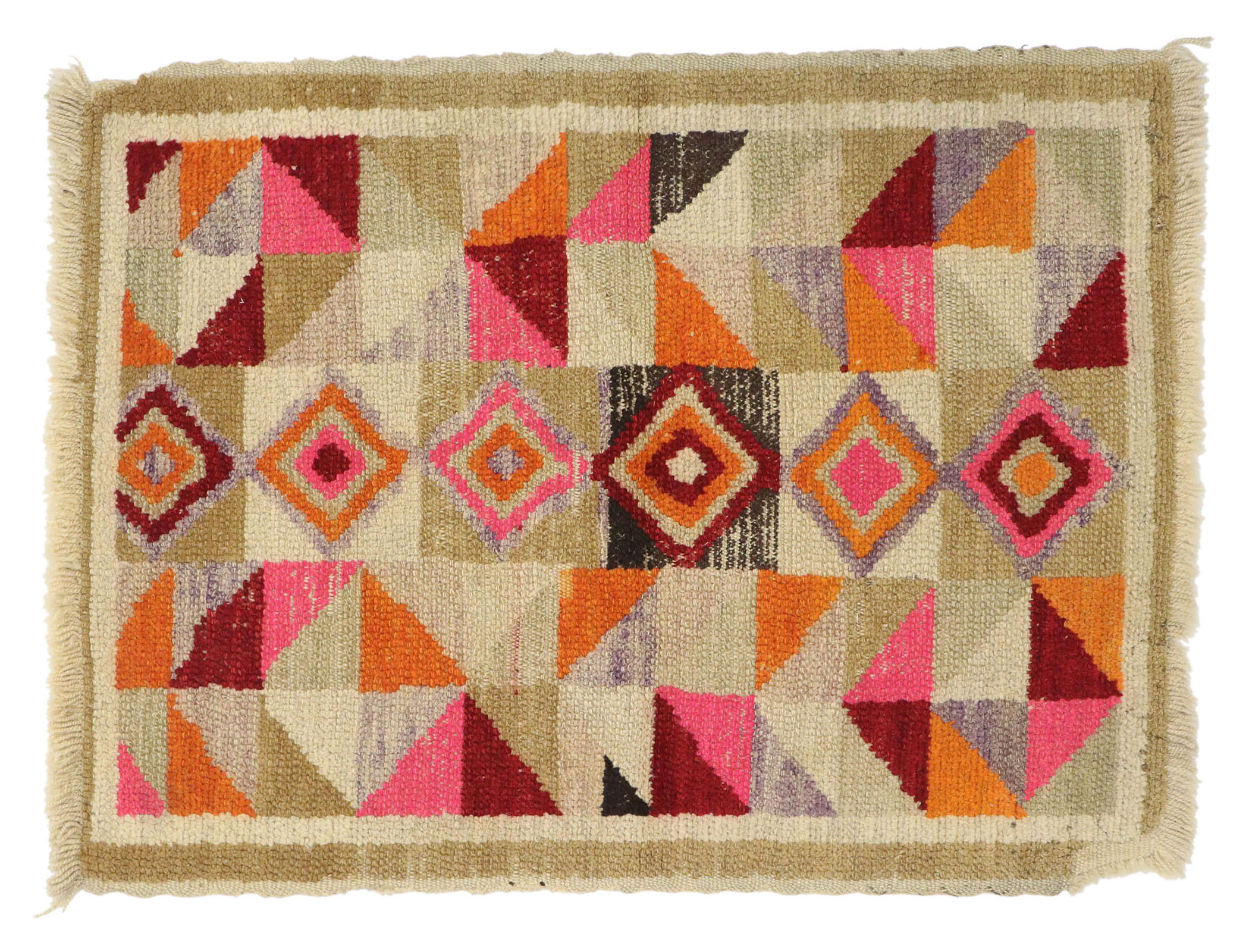 Retro Turkish Colorblock Rug, 3'2 x 4'1~P77673514