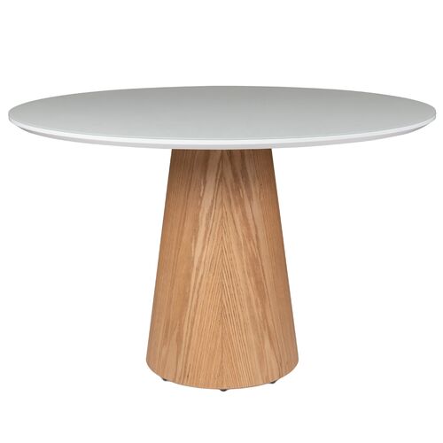 Monica Glass Top Round Dining Table