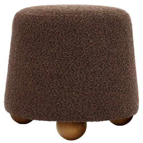 Willow Boucle Stool, Chocolate Brown