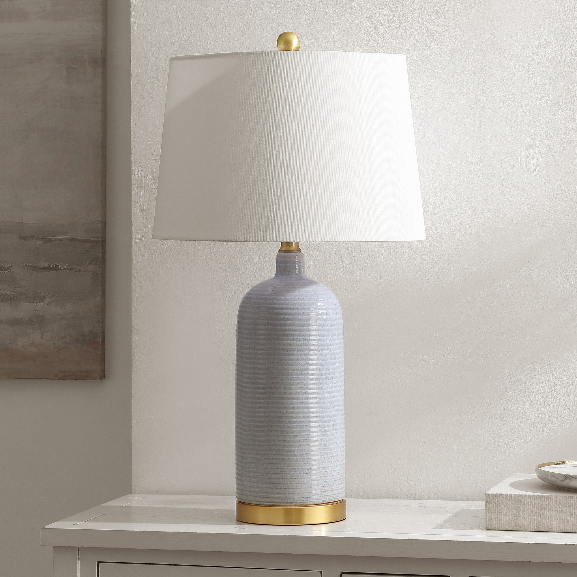 Synra Ceramic Table Lamp, Blue | One Kings Lane