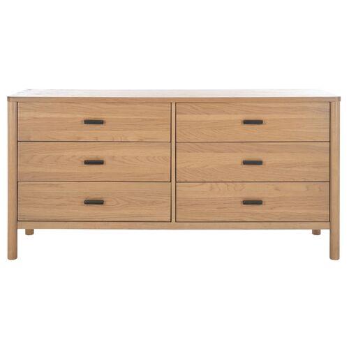 Una Wood 6-Drawer Dresser