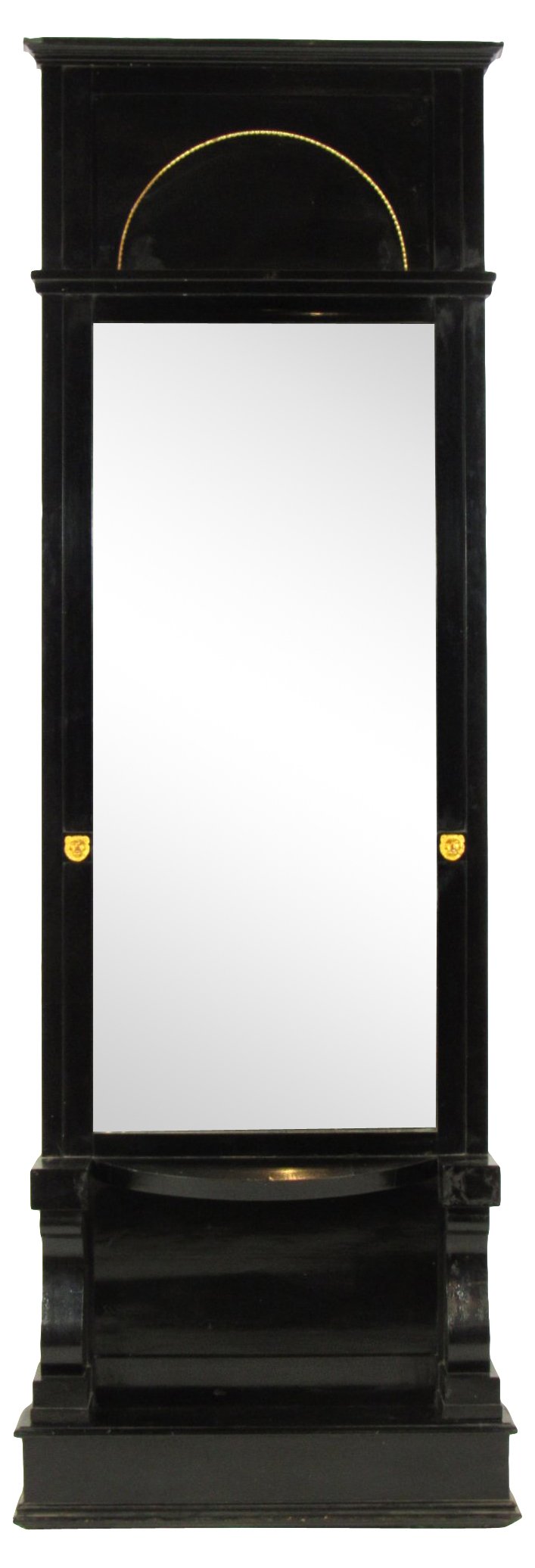19th-C. Black Lacquer Pier Mirror~P77307420