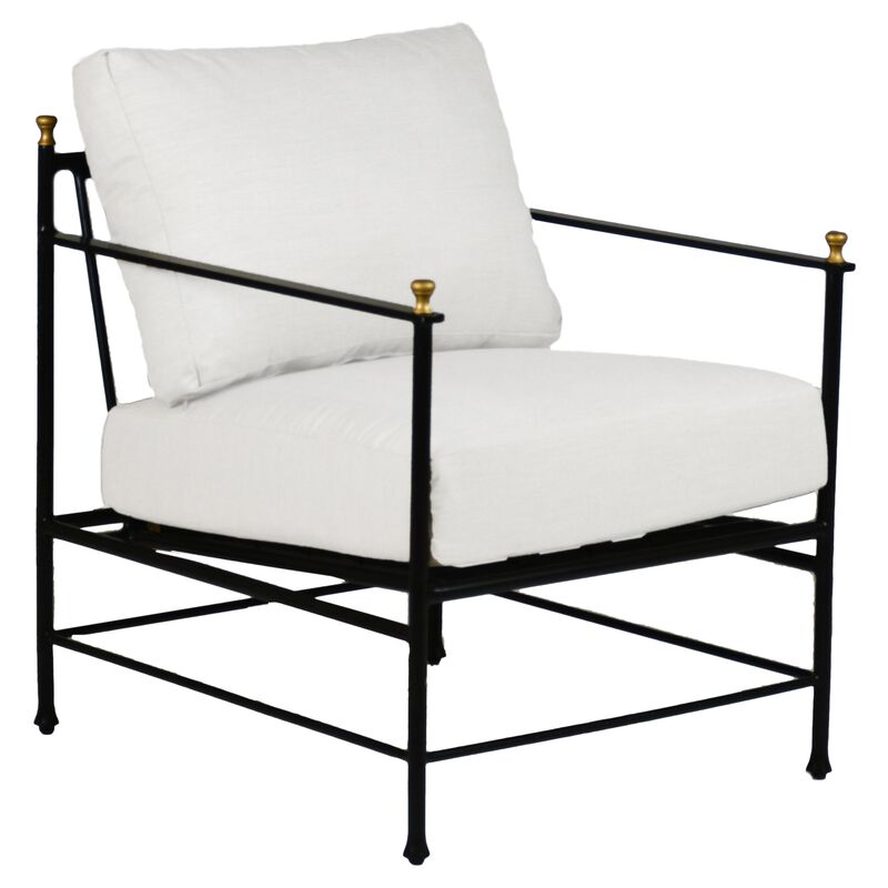 Frances Lounge Chair, White