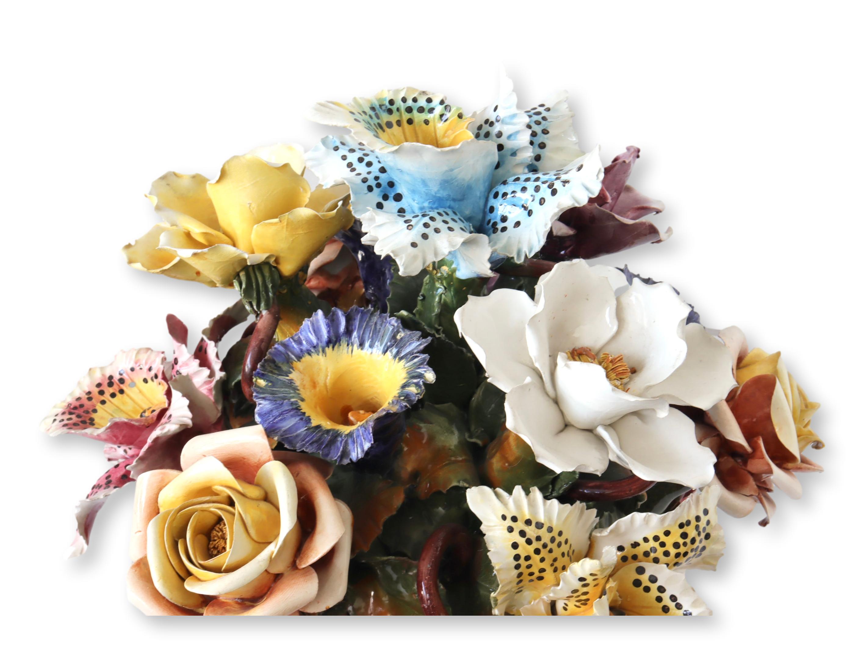 Italian Capodimonte Porcelain Flowers~P77673651