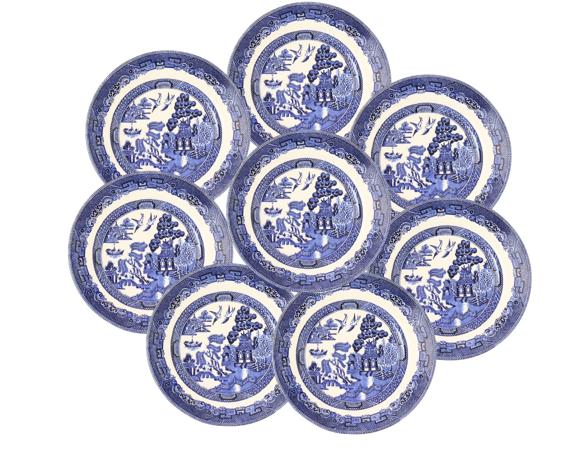 English Willow Dessert Plates, 8 pcs~P77731474
