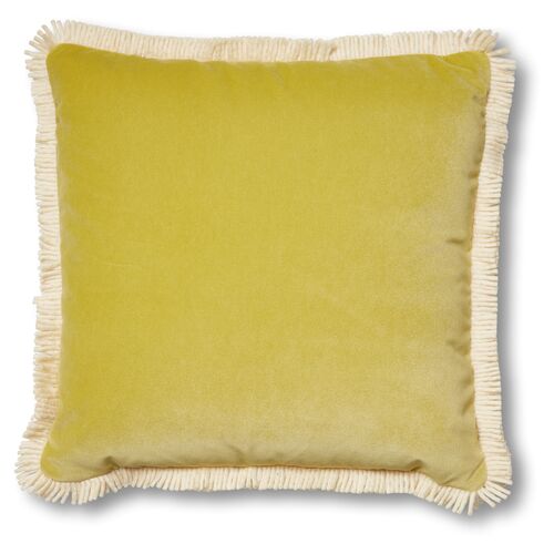 Kitty 19x19 Pillow, Chartreuse Velvet~P77477675