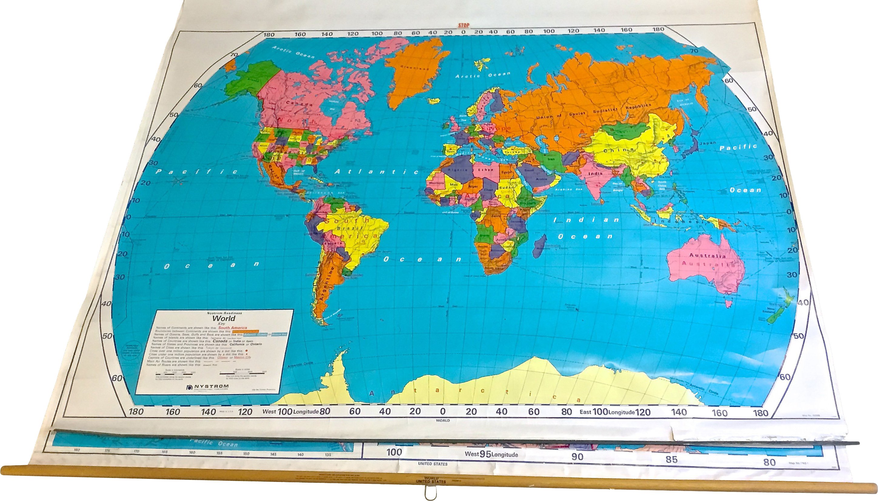 School World & US Pull Down Maps~P77559578