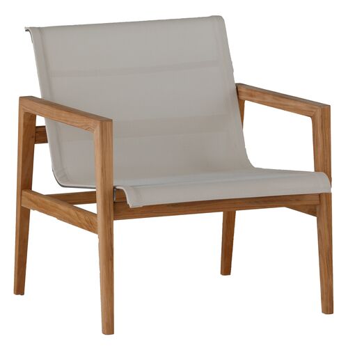 Coast Outdoor Lounge Chair, Teak/Ivory~P77450523
