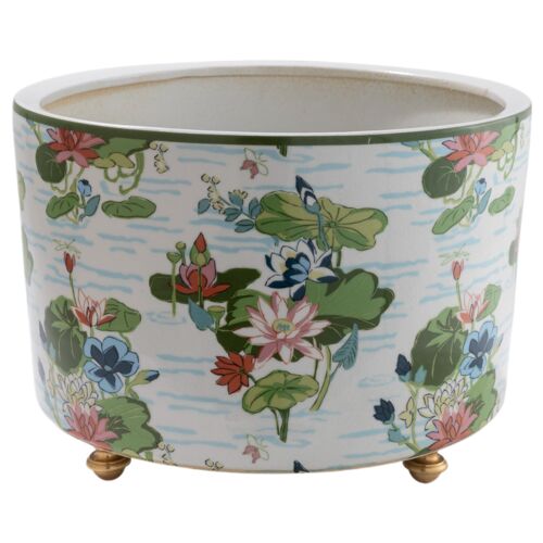 Lake Agawam Center Basin Planter, Multicolor