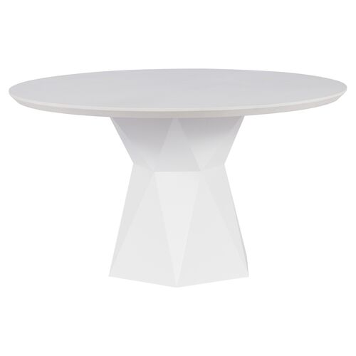 Geranium Dining Table, White Lacquer~P77596749