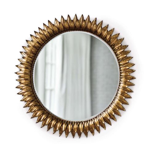 Sunflower Small Wall Mirror, Gold~P77280292
