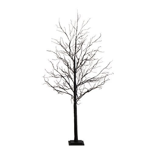 6ft. Pre-Lit Halloween Deluxe Black Twig Artificial Fall Tree