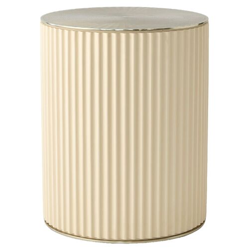 Camille Leather Side Table Camille Leather Side Table