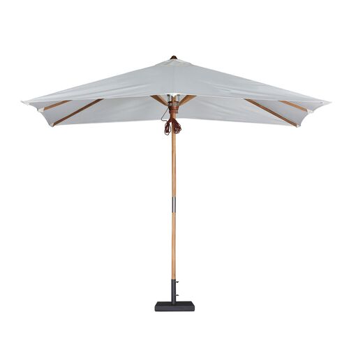 Vera Outdoor Rectangular Teak Patio Umbrella