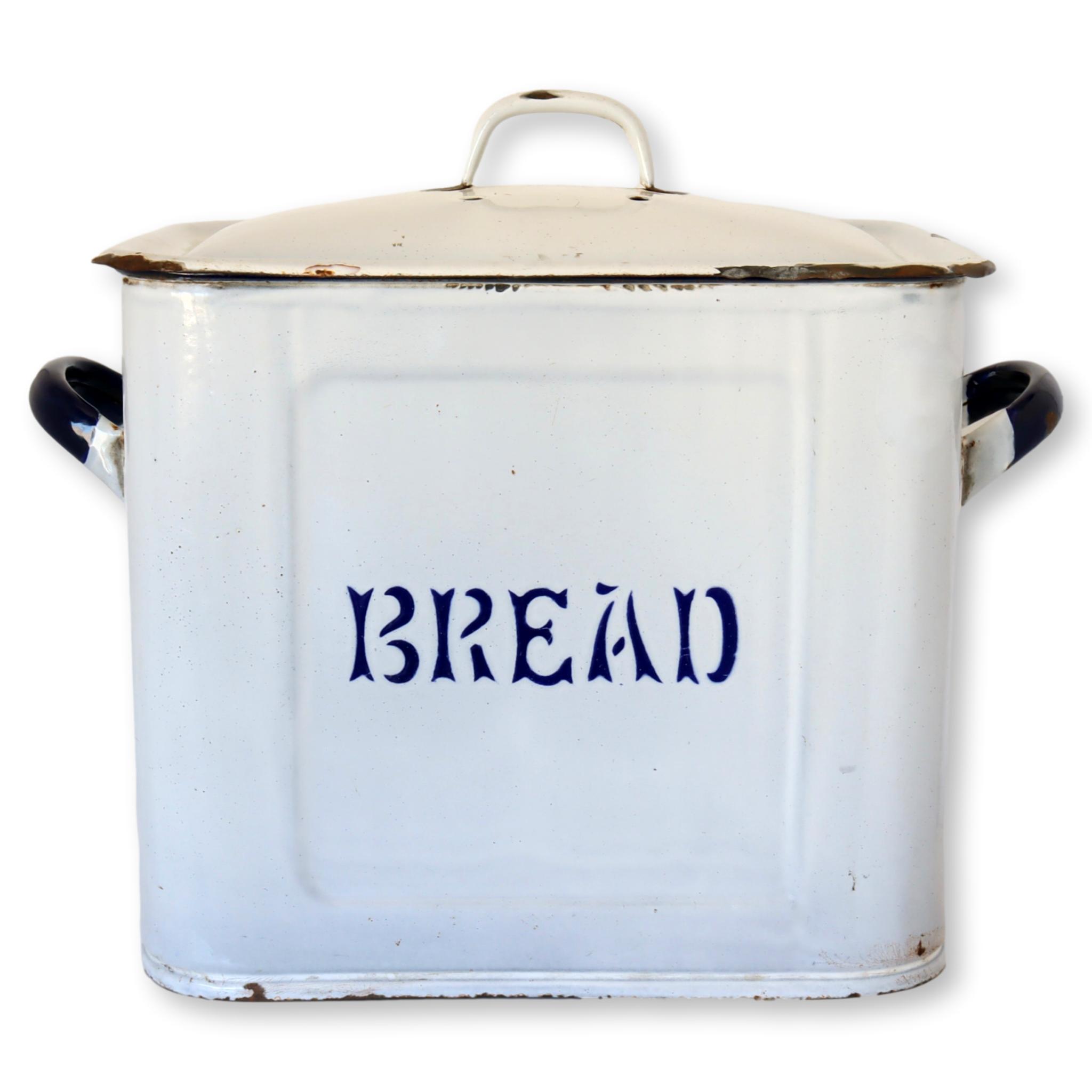Vintage English Enamelware Bread Box~P77686776