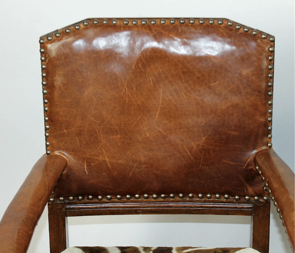 English Leather & Zebra Armchairs, PR~P77690580