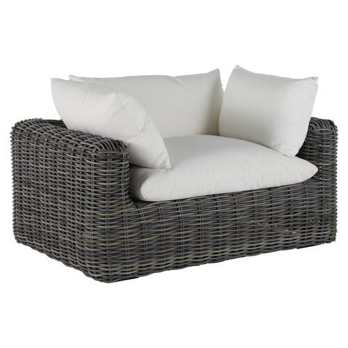 Montecito Outdoor Lounge Chair, Slate Gray~P77578972
