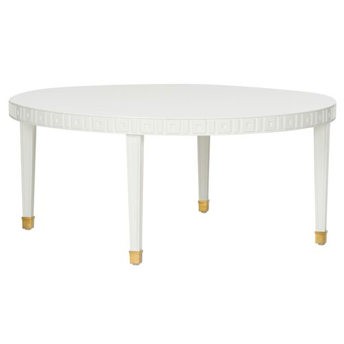 Lindsay Street Round Cocktail Table, White