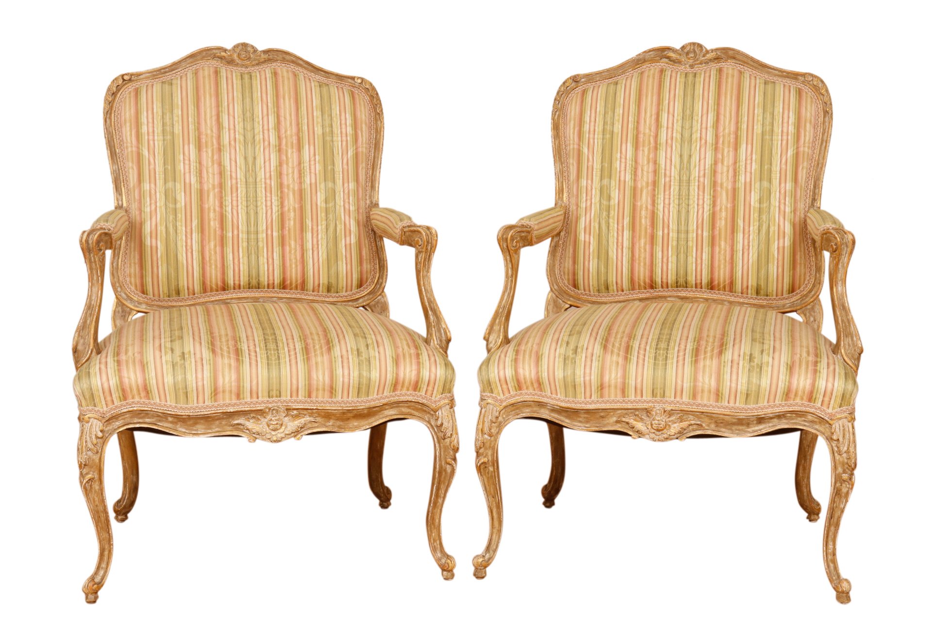 Louis XV French Armchairs, Pair~P77616126
