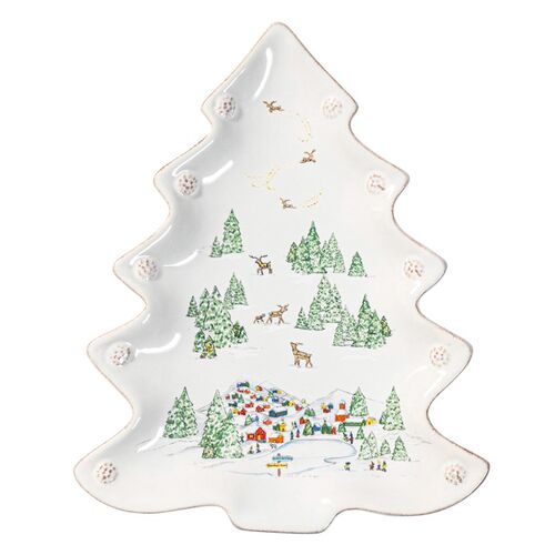 Berry & Thread North Pole 10" Tree Tray, Multicolor Berry & Thread North Pole 10" Tree Tray, Multicolor