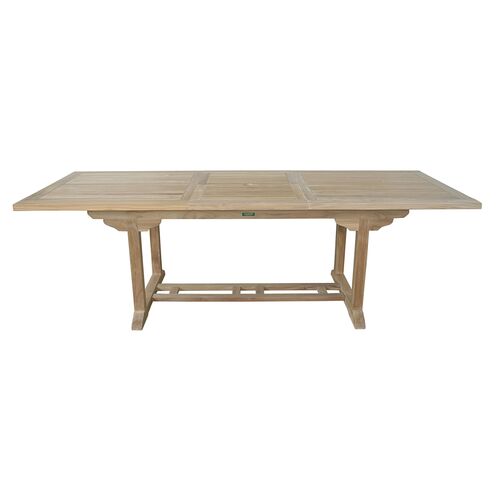 Bahama Outdoor Teak Extension Dining Table, Natural~P76513342
