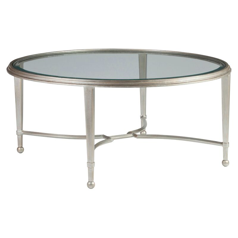 Sangiovese Round Coffee Table, Argento Silver