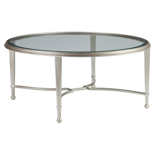 Sangiovese Round Coffee Table, Argento Silver~P77443247