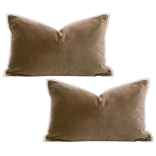 S/2 Emery 13"x20" Lumbar Pillows, Caramel