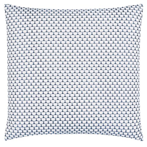 Oceane Embroidered Pillow, Navy/White